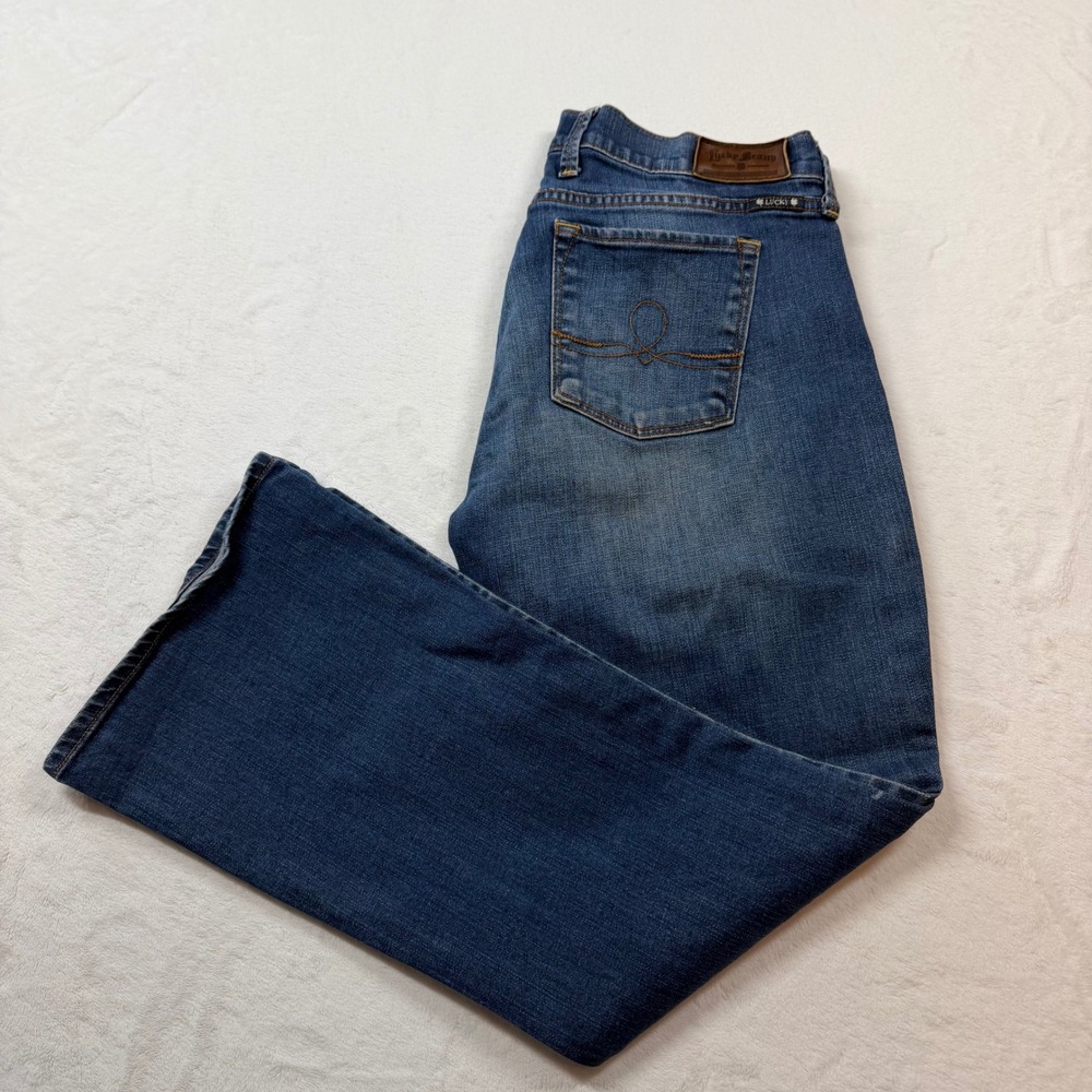Lucky Brand Sofia Boot Jeans Womens 12/31 Blue Good‎ Ankle Flare Mid Rise Denim